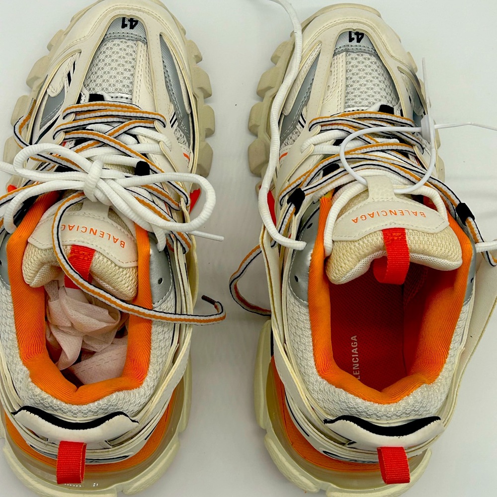 Balenciaga Kids Sneakers - Cream and Orange